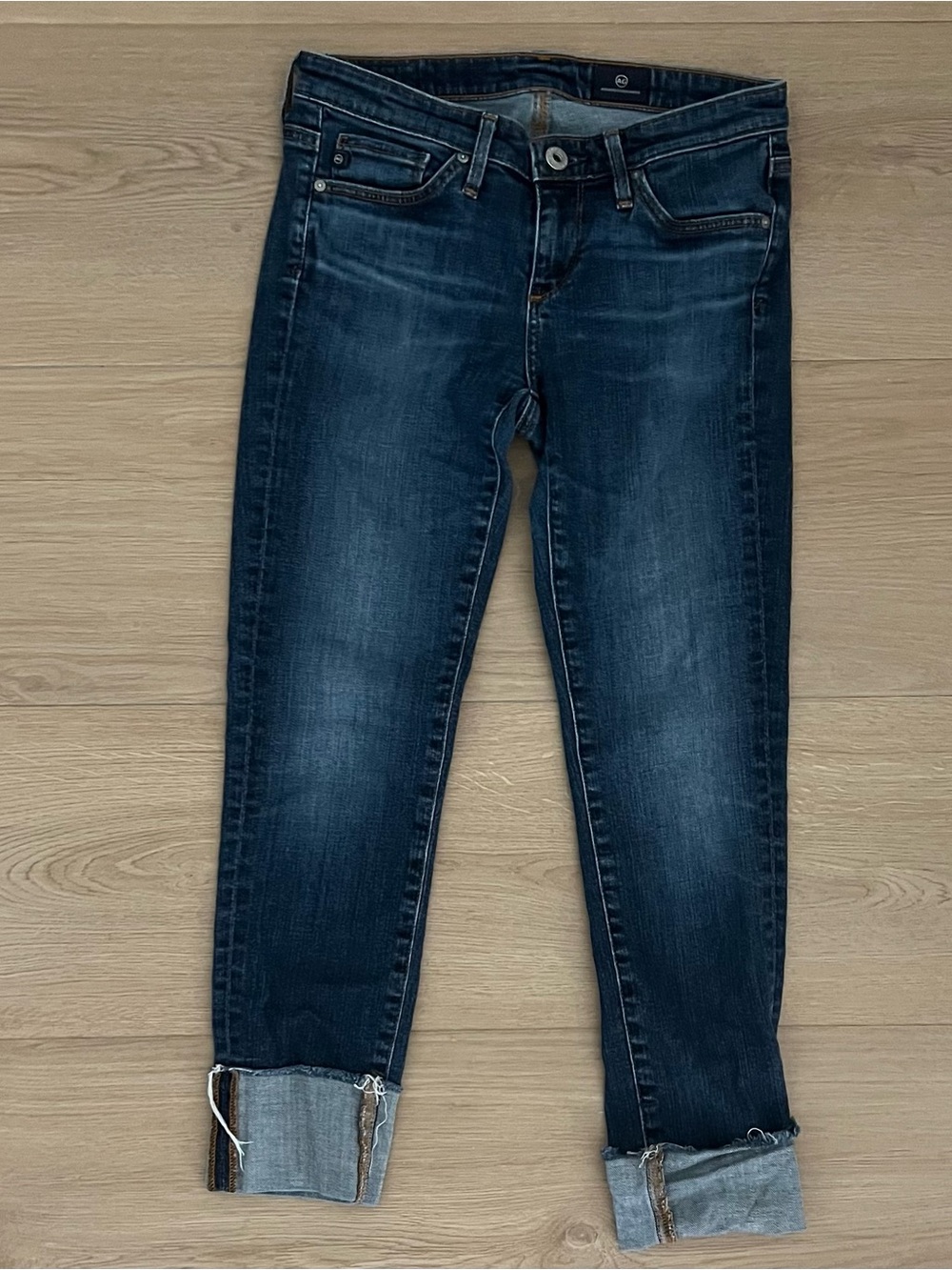 AG Adriano Goldschmied Cuff Slim Straight Jeans Size 25P